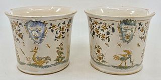 Pair of Moustiers Faience Rinsers, 1730-50