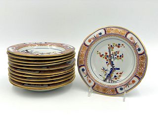 Twelve Early Spode Imari Pattern Kakiemon Dishes
