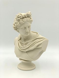Art Union Parian Bisque Bust of Apollo Belvedere
