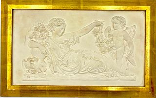 Cast Plaster Relief, Venus and Cupid
