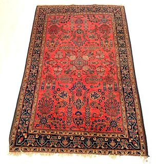 Persian Wool Carpet, Sarouk, 6'6 x 4'1