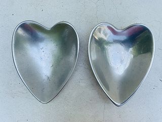 NAMBE Model #118B-Heart Shaped Silver Sweetheart Dishes