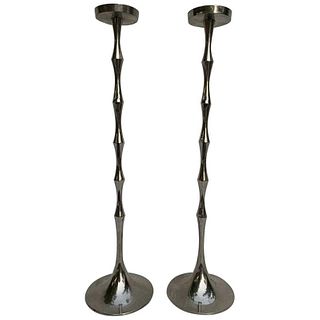 Tall & Sculptural Candle Holders in Stanless Steel