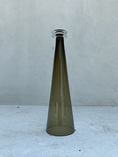 Vintage Fluted Glass Vase
