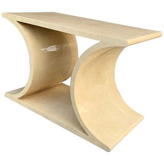 Console table in Goat Skin by Sally Sirkin Lewis