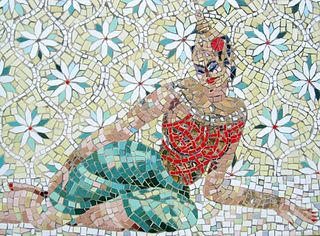 Mosaic Art by Bonnie Jean Malcolm -Cambodian Dancer-