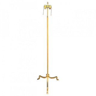 Wrought Iron Gold Gilt Tripod Floor Lamp by Chapman