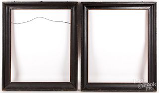 Pair of painted pine portrait frames, mid 19th c.