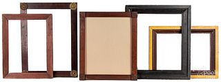 Five assorted antique frames