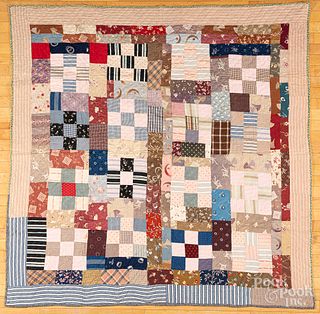 Two pieced quilts, early 20th c.