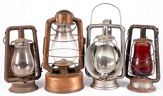 Four antique lanterns