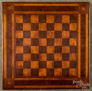 Parquetry gameboard, 19th c.