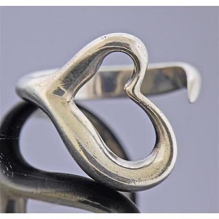 Tiffany &amp; Co Peretti Silver Open Heart Ring