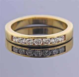 14K Yellow Gold Diamond Band Ring