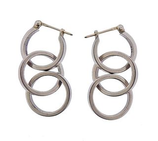 Tiffany &amp; Co Silver Paloma Picasso Triple Circle Earrings 