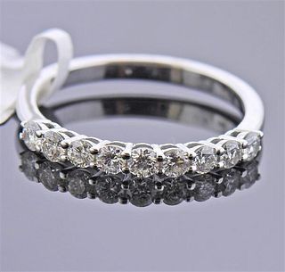 Kallati White Gold Diamond Half Wedding Band Ring