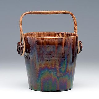 Rockingham Glaze Lidded Slop Jar 