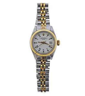 Rolex Oyster Date Roman Dial Two Tone Lady&#39;s Watch 6917