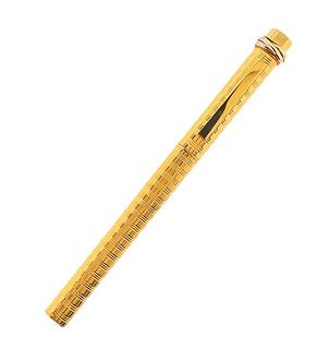 Cartier Paris Trinity 18k Gold Plated Rollerball Pen