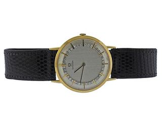 Omega Vintage 14k Gold Diamond Mechanical Watch 