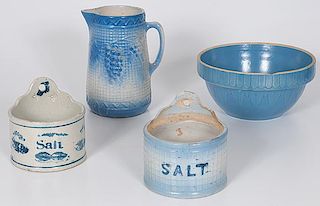 Blue-Glazed Stoneware Kitchen Articles 