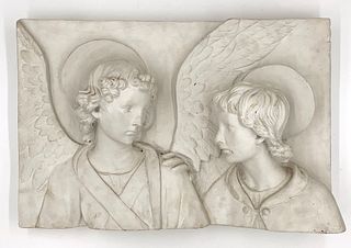 Italian Terracotta Relief after Andrea della Robbia, Early 20thc.