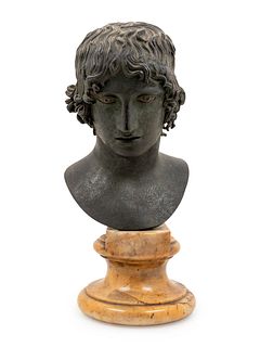 A Continental Bronze Head of Alexander After the Roman Antique