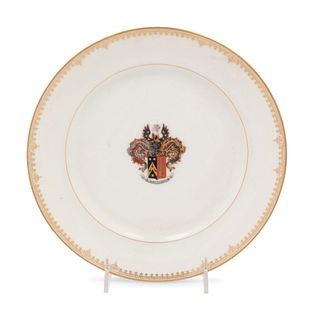A Russian Armorial Porcelain Plate
