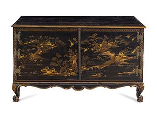 A George I Style Lacquered Cabinet 