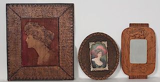 Pyrography Plaques and Frame 