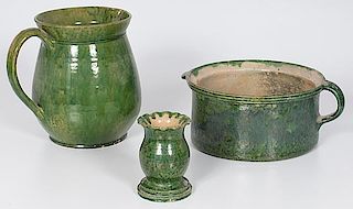 Ceramic Tablewares in Green Glaze 