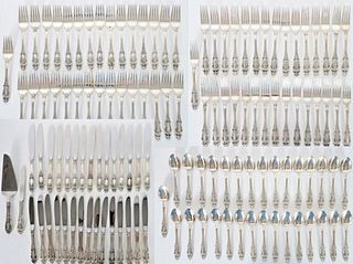 Large Set of Towle Sterling Flatware, 187 OZT