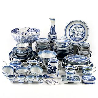 Large Set of 19th C. Chinese Canton Porcelain