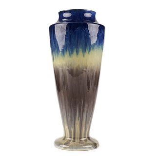 Cliftwood Art Pottery Illinois 1920s Large 16" Flambe Vase