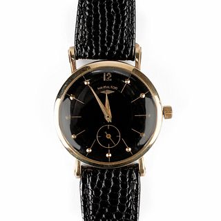 Hamilton 14K Gold Round Wristwatch