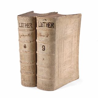 Pair of 17th c. German Martin Luther Books