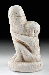 Romano-Egyptian Limestone Ithyphallic Figure