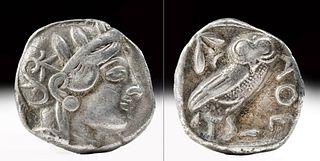 Greek Attica Silver Tetradrachm Athena & Owl