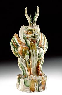 Chinese Tang Sancai Pottery Earth Spirit, ex-Christie's