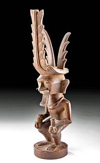 Early 20th C. Sumatran Nias Wood Adu Zatua Figure