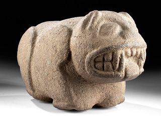 Maya Stone Jaguar - Carved in the Round