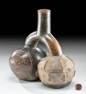 Chavin Tembladera Pottery Vessel with Two Shells