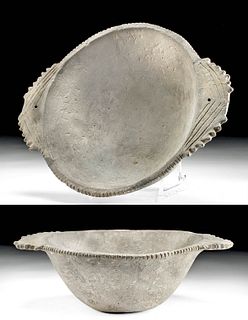 Rare Mississippian Pottery Bowl w/ Tallied Rims TL'd