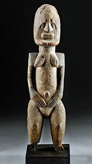 20th C. African Kissi Wood Standing Nude Female