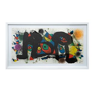 JOAN MIRÓ. Miró Sculptures II, 1974 - 1980. Firmada en plancha. Litografía sin número de tiraje. 37 x 65 cm