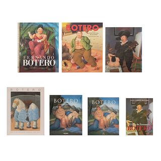 LOTE SOBRE LIBROS DE FERNANDO BOTERO. a) Fernando Botero. b) Fernando Botero. 50 Años de Vida Artística. Piezas: 7.