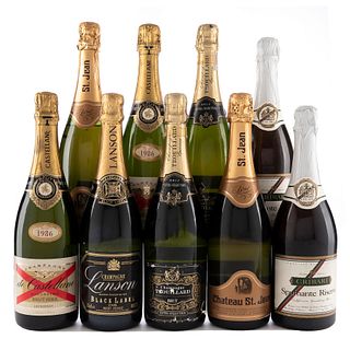 Champagne. a) Trouillard. b) Cribari. c) Castellane. d) Château St. Jean. Total de piezas: 9.