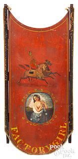 Painted Factory Girl sled, circus performer