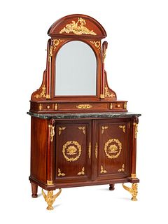 An Empire Style Gilt Bronze Mounted Dressing Table