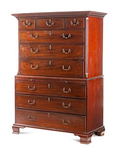A George III Mahogany Chest on Chest